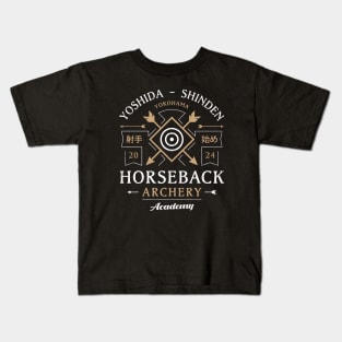 Horseback Archery Emblem Kids T-Shirt